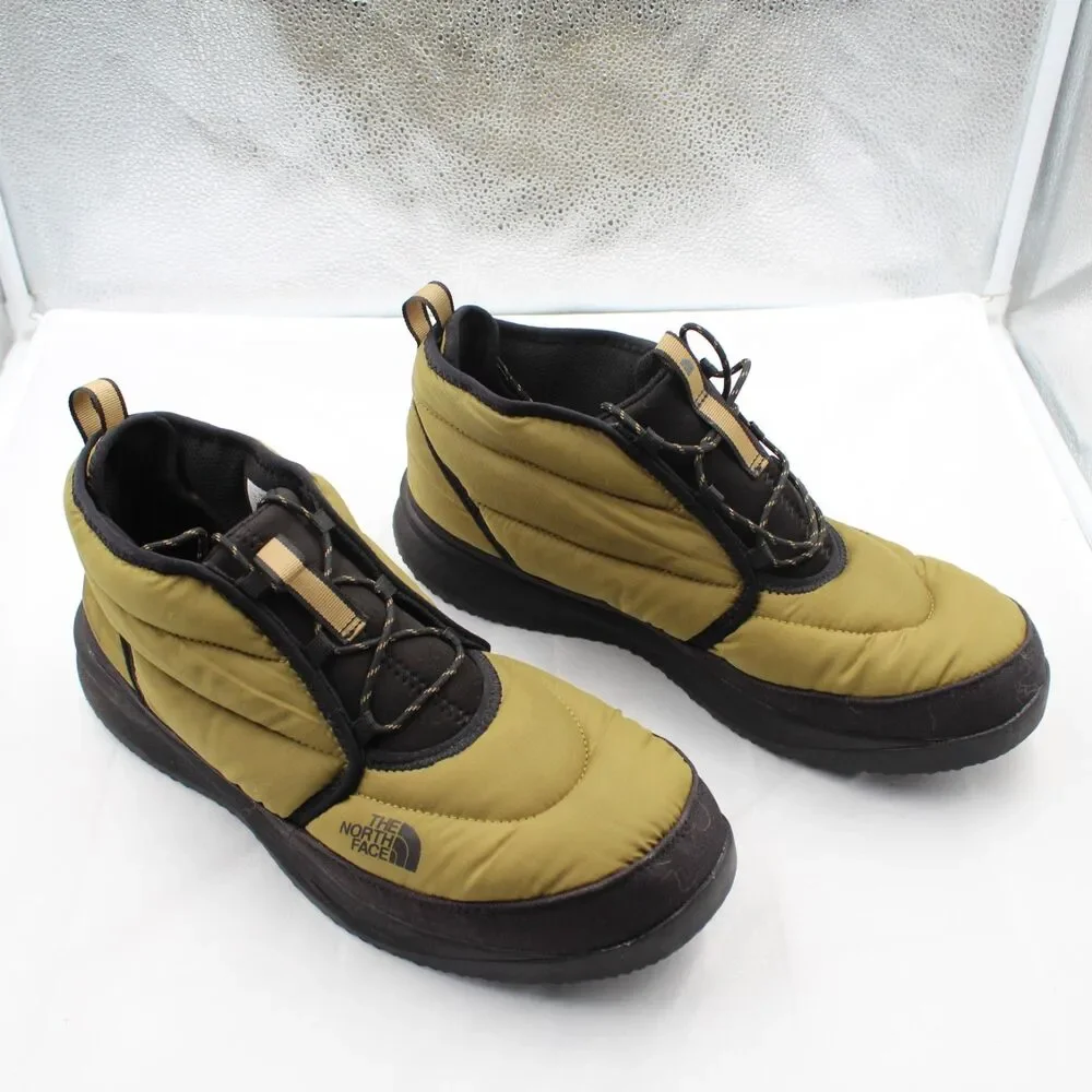 The North Face Mens NSE Chukka Size 13 Insulated Winter Puffer Boots Khaki